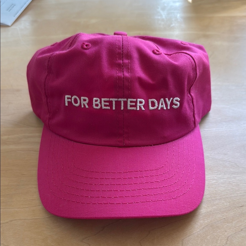 For Better Days Women's Pink Cap - NWOT